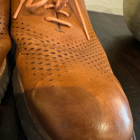 Cole Haan 2.0 Zerogrand Lined Laser Wingtip Oxford British Tan/Java 14W - Picture 11 of 13